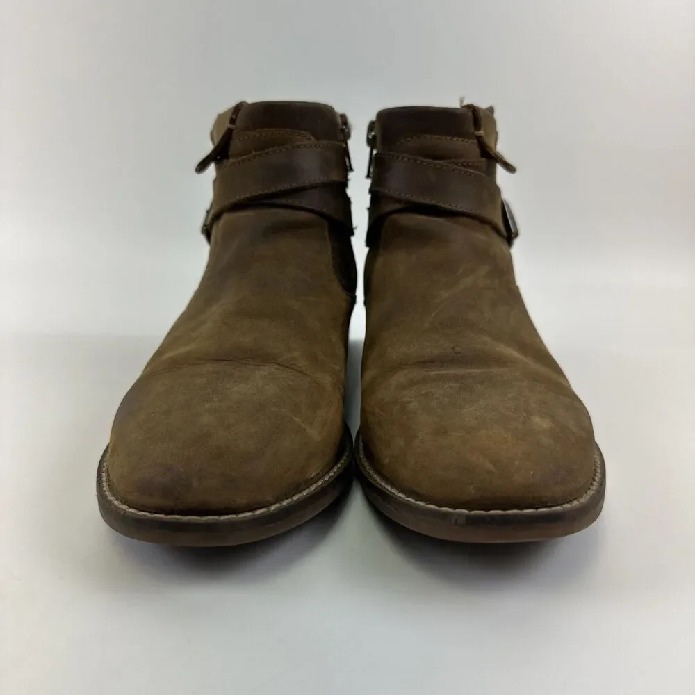 Clarks Camzin Dime Ankle Boot Bootie Brown Leather Side Zip Buckle Strap Women 7 - Picture 3 of 14
